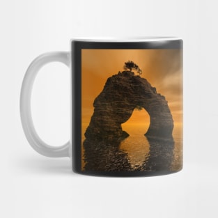 Rock and sea, somewhere in Brazil 3D rendering Mug